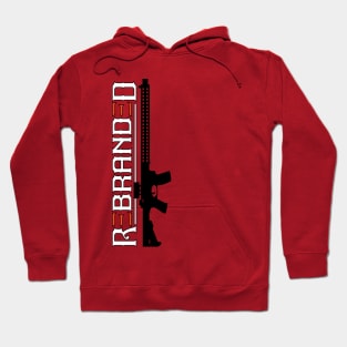 Rebranded Vertical Logo with Rifle Hoodie